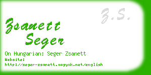 zsanett seger business card